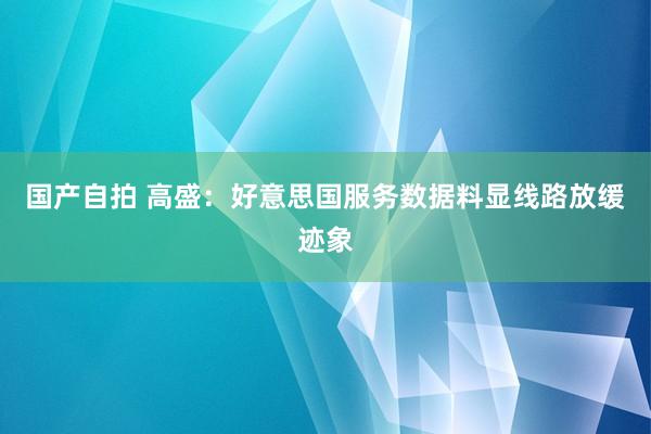 国产自拍 高盛：好意思国服务数据料显线路放缓迹象