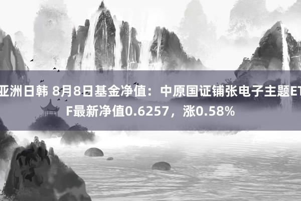 亚洲日韩 8月8日基金净值：中原国证铺张电子主题ETF最新净值0.6257，涨0.58%