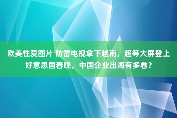 欧美性爱图片 防雷电视拿下越南，超等大屏登上好意思国春晚，中国企业出海有多卷？