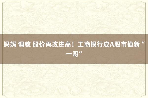 妈妈 调教 股价再改进高！工商银行成A股市值新“一哥”