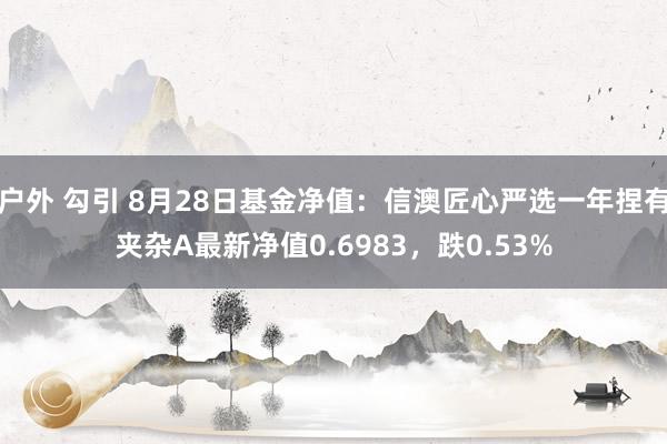 户外 勾引 8月28日基金净值：信澳匠心严选一年捏有夹杂A最新净值0.6983，跌0.53%